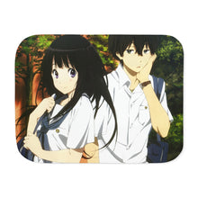 Load image into Gallery viewer, Eru Chitanda Hōtarō Oreki Faces Sherpa Blanket