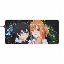 Load image into Gallery viewer, Sword Art Online Kazuto Kirigaya, Asuna Yuuki RGB LED Mouse Pad (Desk Mat)