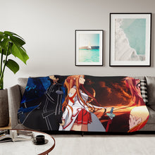 Load image into Gallery viewer, Kirito and Asuna Sherpa Blanket