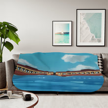Load image into Gallery viewer, Spirited Away Train Sherpa Blanket