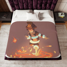 Load image into Gallery viewer, Fire Force Shinra Kusakabe Sherpa Blanket