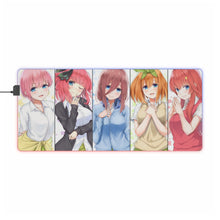 Load image into Gallery viewer, The Quintessential Quintuplets Miku Nakano, Itsuki Nakano, Nino Nakano, Yotsuba Nakano, Ichika Nakano RGB LED Mouse Pad (Desk Mat)
