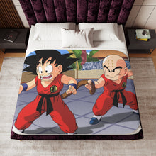 Load image into Gallery viewer, Goku vs Krillin Sherpa Blanket
