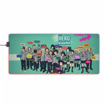 Load image into Gallery viewer, My Hero Academia Izuku Midoriya, Katsuki Bakugou, Shouta Aizawa, Tsuyu Asui RGB LED Mouse Pad (Desk Mat)