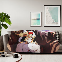 Load image into Gallery viewer, Anime Princess Mononoke Sherpa Blanket