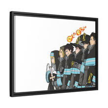 Load image into Gallery viewer, Fire Force Shinra Kusakabe, Iris, Arthur Boyle, Maki Oze, Akitaru Oubi Canvas Framed Art Print