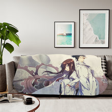 Load image into Gallery viewer, Makise Kurisu & Rintarou Kyouma Sherpa Blanket