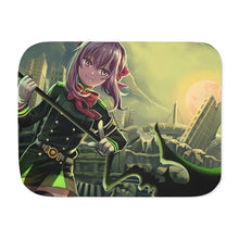 Load image into Gallery viewer, Shinoa Green Moon Sherpa Blanket