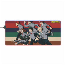 Load image into Gallery viewer, My Hero Academia Izuku Midoriya, Tenya Iida, Tsuyu Asui RGB LED Mouse Pad (Desk Mat)