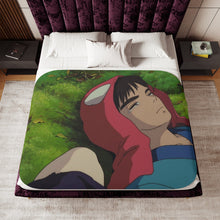 Load image into Gallery viewer, Anime Princess Mononoker Sherpa Blanket
