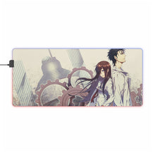 Load image into Gallery viewer, Makise Kurisu & Rintarou Kyouma RGB LED Mouse Pad (Desk Mat)
