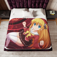 Load image into Gallery viewer, Yusa Nishimori smiling Sherpa Blanket