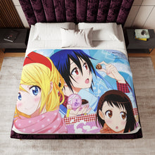Load image into Gallery viewer, Nisekoi Chitoge Kirisaki, Kosaki Onodera, Seishirou Tsugumi Sherpa Blanket