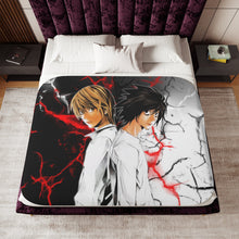 Load image into Gallery viewer, Light Yagami and L (Death Note) Sherpa Blanket