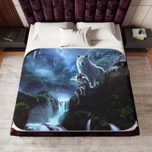 Load image into Gallery viewer, Princess Mononoke Sherpa Blanket