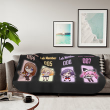 Load image into Gallery viewer, Chibi Lab Members Sherpa Blanket