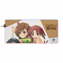 Load image into Gallery viewer, A Certain Scientific Railgun Mikoto Misaka, Kuroko Shirai, Ruiko Saten RGB LED Mouse Pad (Desk Mat)