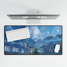 Load image into Gallery viewer, Rainy and cloudy sky with two people reaching for each other Mouse Pad (Desk Mat)