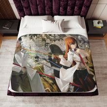 Load image into Gallery viewer, Makise & Kyouma Worldline Sherpa Blanket