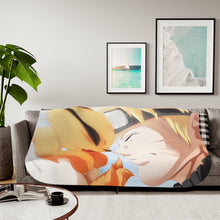 Load image into Gallery viewer, Kurama and Naruto Sherpa Blanket
