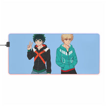 Load image into Gallery viewer, My Hero Academia Izuku Midoriya, Katsuki Bakugou RGB LED Mouse Pad (Desk Mat)