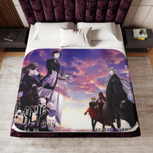 Load image into Gallery viewer, Sebastian Michaelis, Ciel Phantomhive and Undertaker (Black Butler) Sherpa Blanket