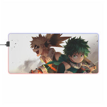 Load image into Gallery viewer, My Hero Academia Izuku Midoriya, Katsuki Bakugou RGB LED Mouse Pad (Desk Mat)