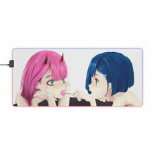 Load image into Gallery viewer, Zero Two and Ichigo RGB LED Mouse Pad (Desk Mat)