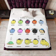 Load image into Gallery viewer, Koro-sensei's forms Sherpa Blanket