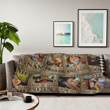 Load image into Gallery viewer, Monkey D. Luffy's crew wanted Sherpa Blanket