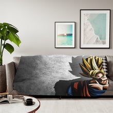 Load image into Gallery viewer, SSJ Goku Sherpa Blanket