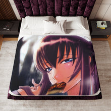 Load image into Gallery viewer, Anime Highschool Of The Dead Sherpa Blanket
