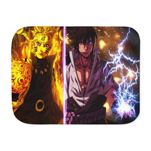 Load image into Gallery viewer, Naruto and Sasuke Sherpa Blanket