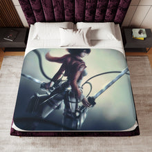 Load image into Gallery viewer, Anime Attack On Titan Sherpa Blanket