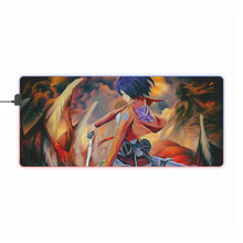 Load image into Gallery viewer, attack on titan mikasa RGB LED Mouse Pad (Desk Mat)