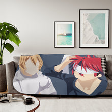 Load image into Gallery viewer, Yukihira Soma and Nakiri Erina from Food Wars : Shokugeki no Somafor Dekstop Sherpa Blanket