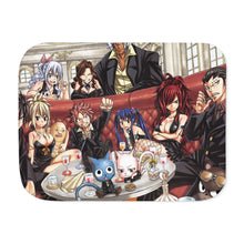 Load image into Gallery viewer, Fairy Tail Natsu Dragneel, Erza Scarlet, Gray Fullbuster, Lucy Heartfilia, Happy Sherpa Blanket