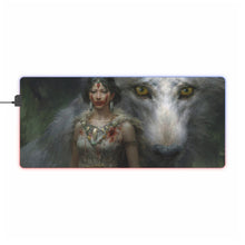 Load image into Gallery viewer, Princess Mononoke RGB LED Mouse Pad (Desk Mat)