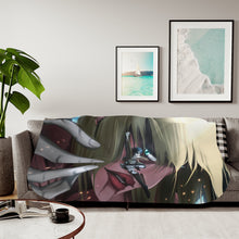 Load image into Gallery viewer, Eren Yeager and Annie Leonhart (Titan) Sherpa Blanket