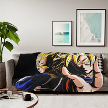 Load image into Gallery viewer, Goku & Vegeta Sherpa Blanket