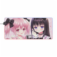 Load image into Gallery viewer, Homura Akemi & Madoka Kaname RGB LED Mouse Pad (Desk Mat)