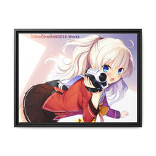 Load image into Gallery viewer, Nao Tomori holding a camera Canvas Framed Art Print