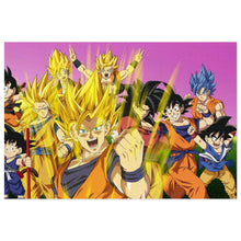 Load image into Gallery viewer, The many forms of Goku throughout the years Jigsaw Puzzle