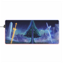 Load image into Gallery viewer, Kirito's, Eugeo's and Alice's swords RGB LED Mouse Pad (Desk Mat)