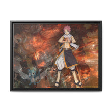 Load image into Gallery viewer, Fairy Tail Natsu Dragneel, Happy Canvas Framed Art Print