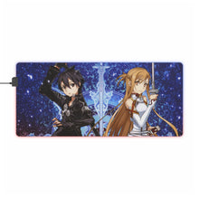 Load image into Gallery viewer, Sword Art Online Kazuto Kirigaya, Asuna Yuuki RGB LED Mouse Pad (Desk Mat)