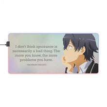 Load image into Gallery viewer, My Teen Romantic Comedy SNAFU Hachiman Hikigaya RGB LED Mouse Pad (Desk Mat)