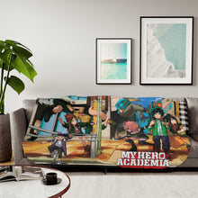 Load image into Gallery viewer, My Hero Academia Izuku Midoriya, Katsuki Bakugou, Tsuyu Asui Sherpa Blanket