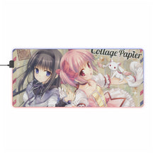 Load image into Gallery viewer, Puella Magi Madoka Magica Homura Akemi, Madoka Kaname, Kyuubey RGB LED Mouse Pad (Desk Mat)