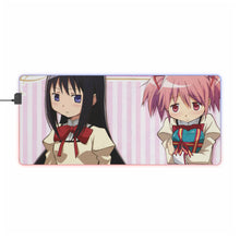 Load image into Gallery viewer, Puella Magi Madoka Magica Homura Akemi, Madoka Kaname RGB LED Mouse Pad (Desk Mat)